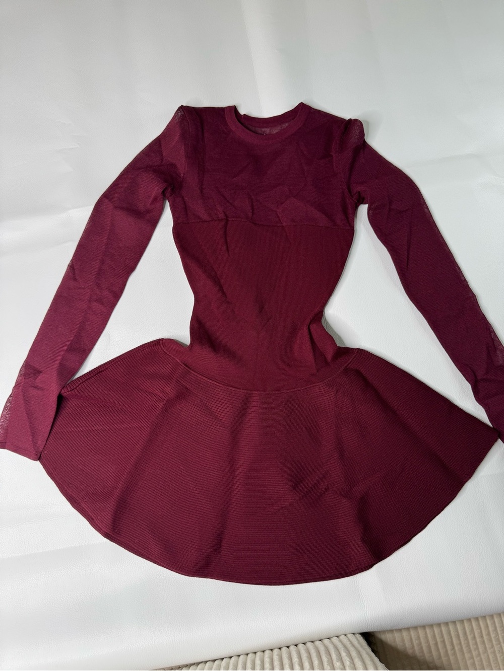 SER.O.YA Burgundy Long Sleeve Dress
